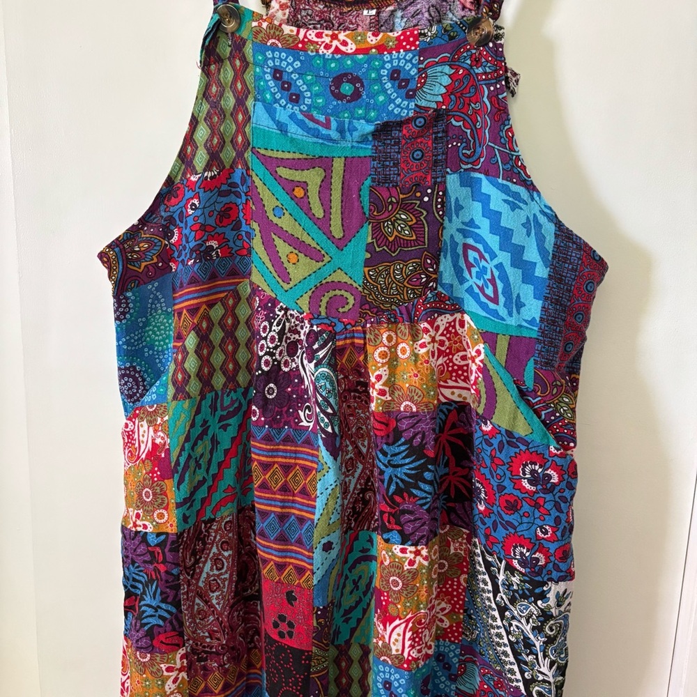 Colorful Patchwork overalls - Picture 3 of 10